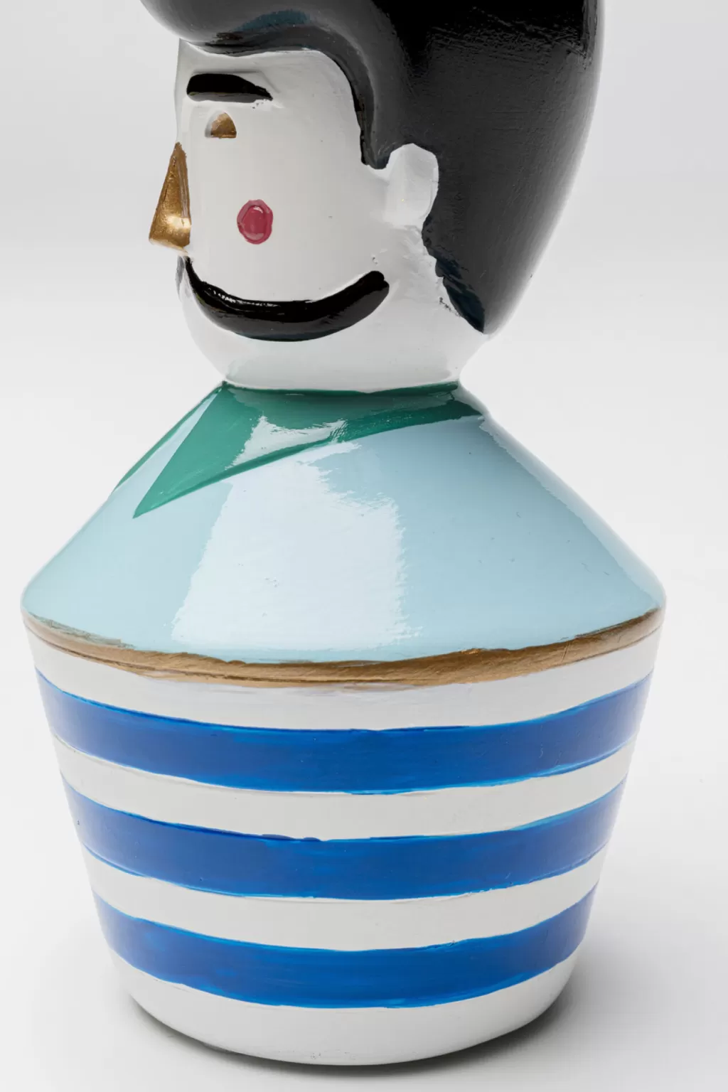 Porte-bougie design Monsieur Moustache - Élégant support pour bougies KARE - Hauteur 16 cm - Décoration d'intérieur contemporaine