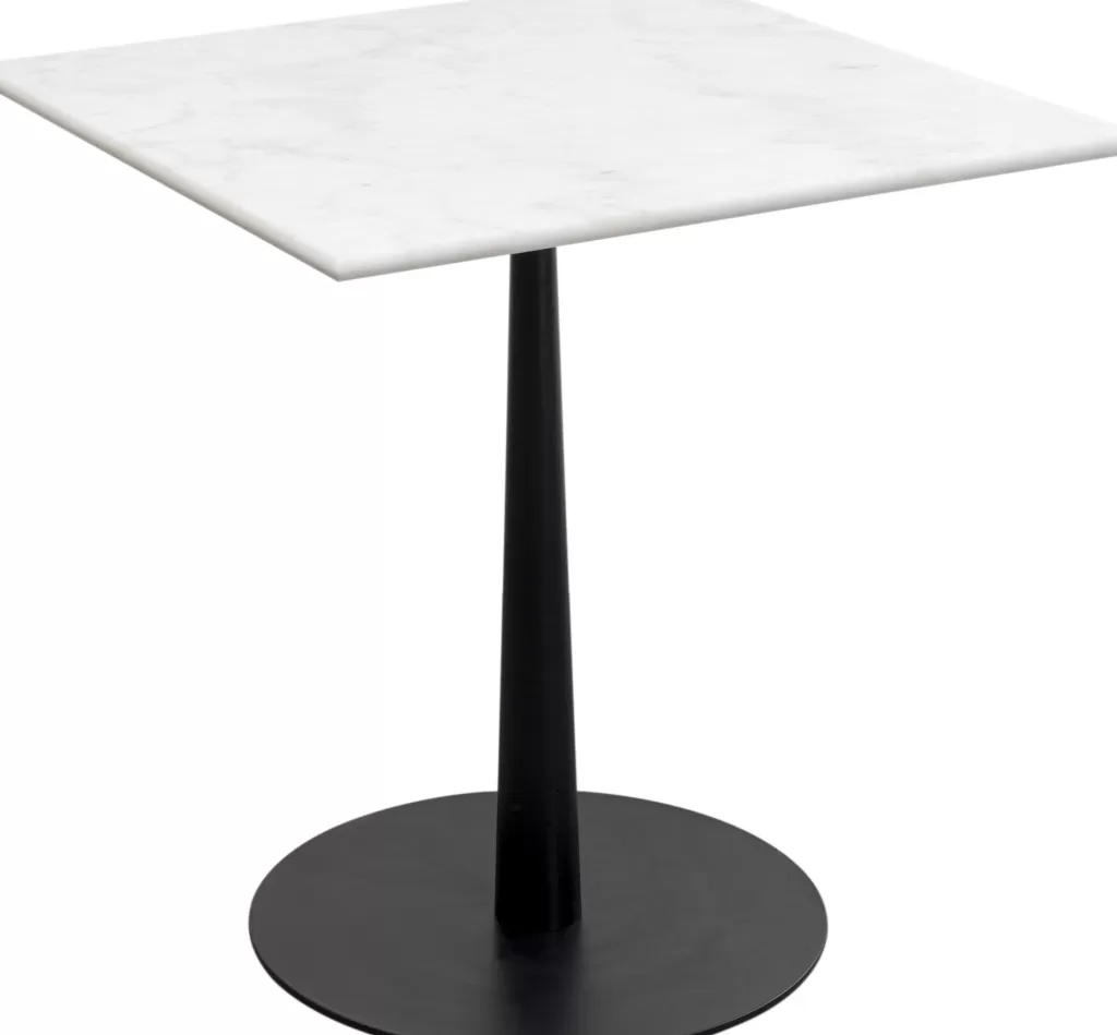 Table de bistrot design Capri - Collection KARE - Blanc pur - Format carré 70x70 cm