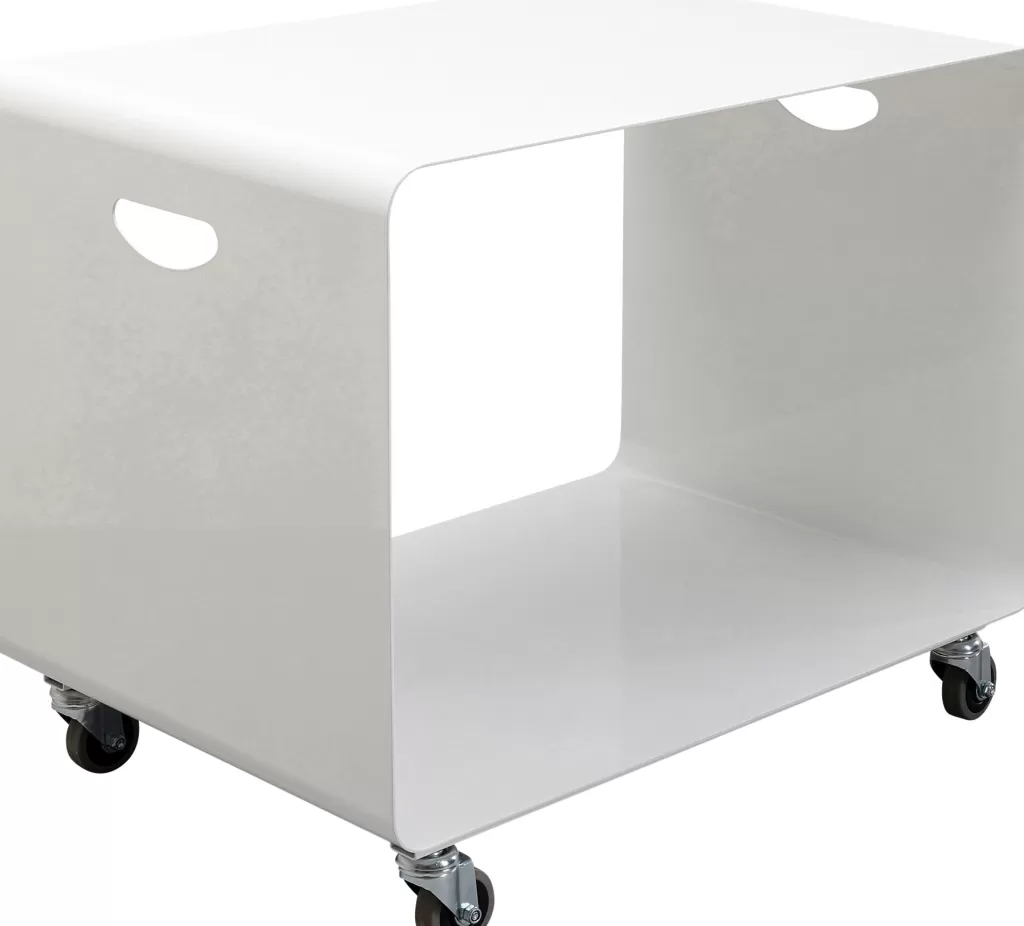 Table Basse Design Scandinave sur Roulettes - Blanc Cassé 60x40 cm, Style Casa par KARE