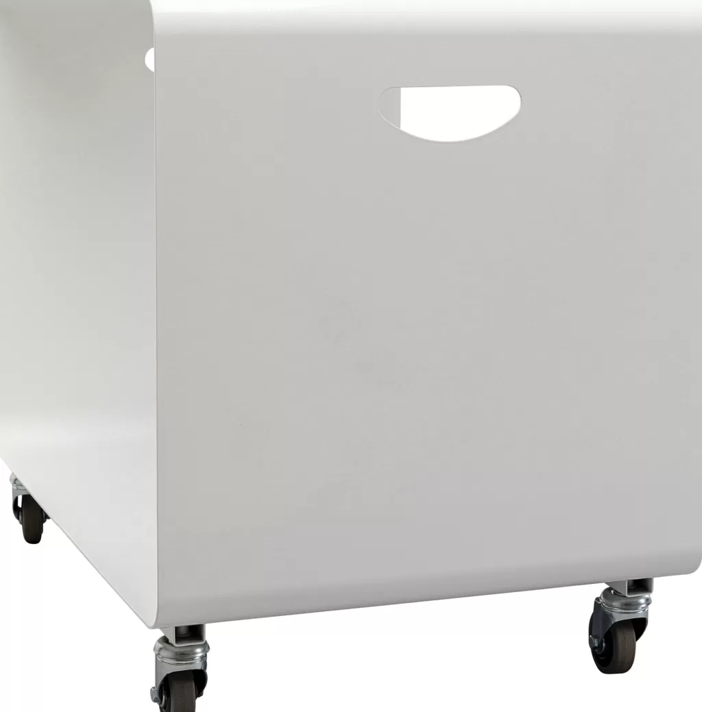 Table Basse Design Scandinave sur Roulettes - Blanc Cassé 60x40 cm, Style Casa par KARE