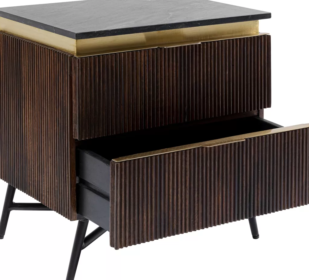 Table de chevet moderne Catalina - Meuble de rangement compact KARE (51cm de largeur x 58cm hauteur)