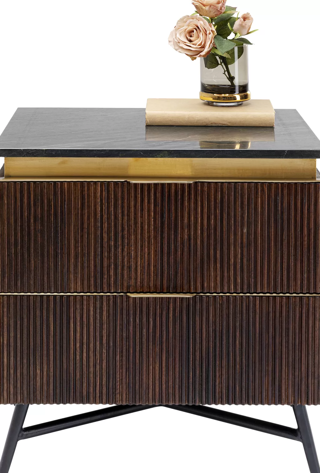 Table de chevet moderne Catalina - Meuble de rangement compact KARE (51cm de largeur x 58cm hauteur)