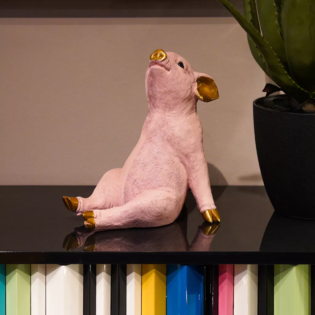KARE Design - Tirelire Cochon Malin Chillax | Déco Ludique pour Économiser avec Style
