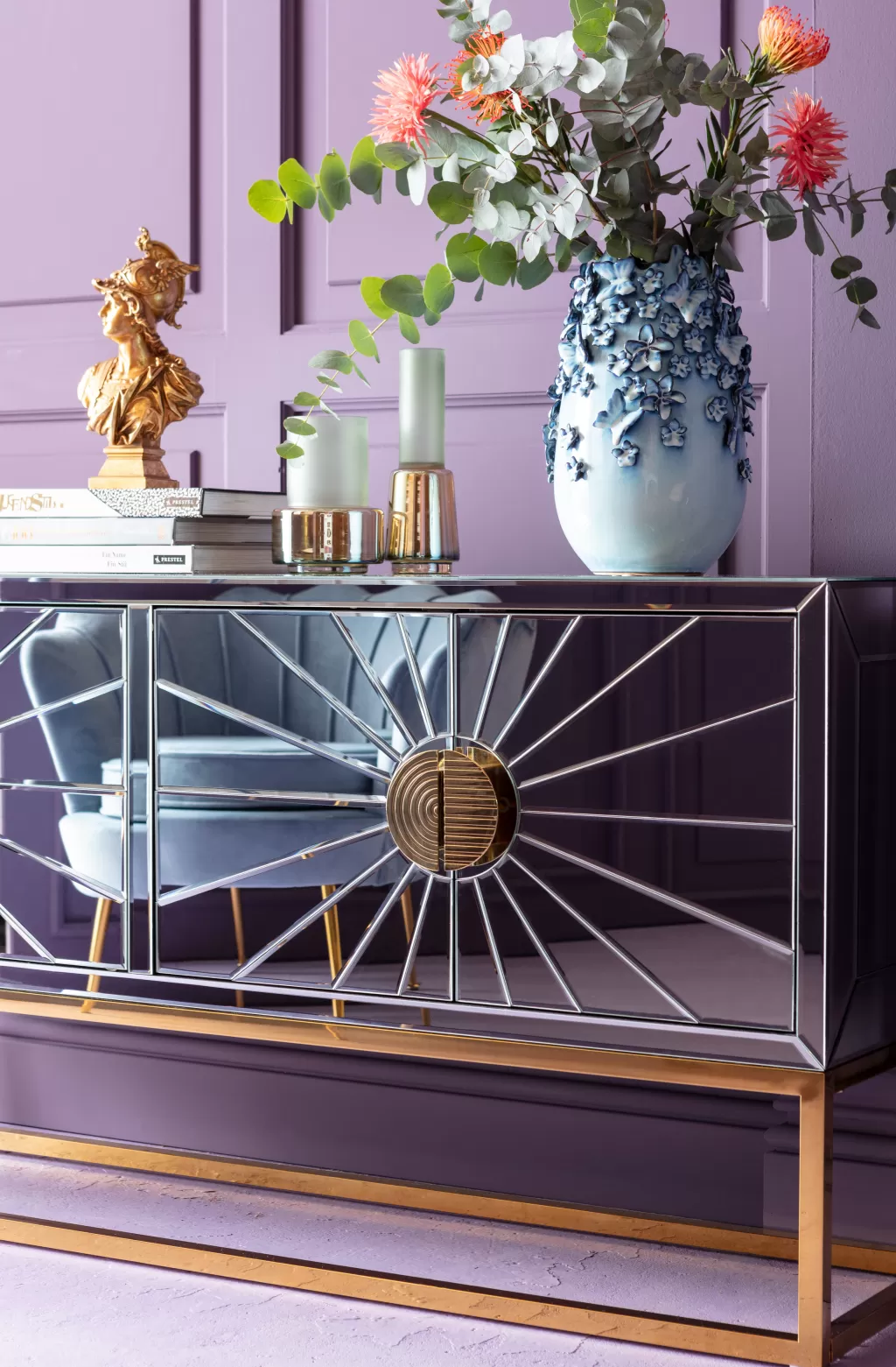 Vase design Chloe par KARE - 26 cm, idéal pour décorer votre salon avec élégance