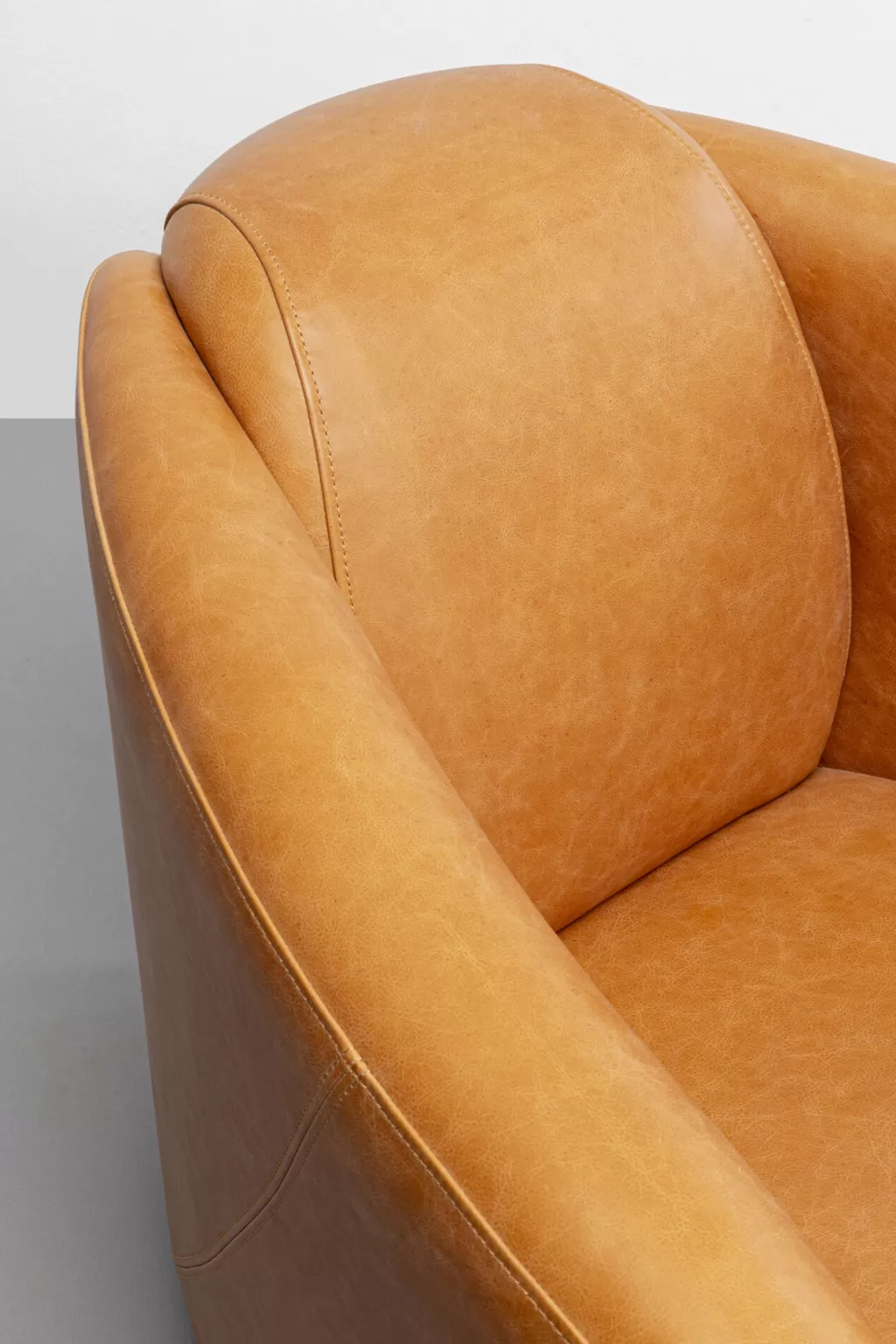 KARE Design - Fauteuil Relax Cigar Lounge en Cuir Brun Clair, Confort Style Lounge