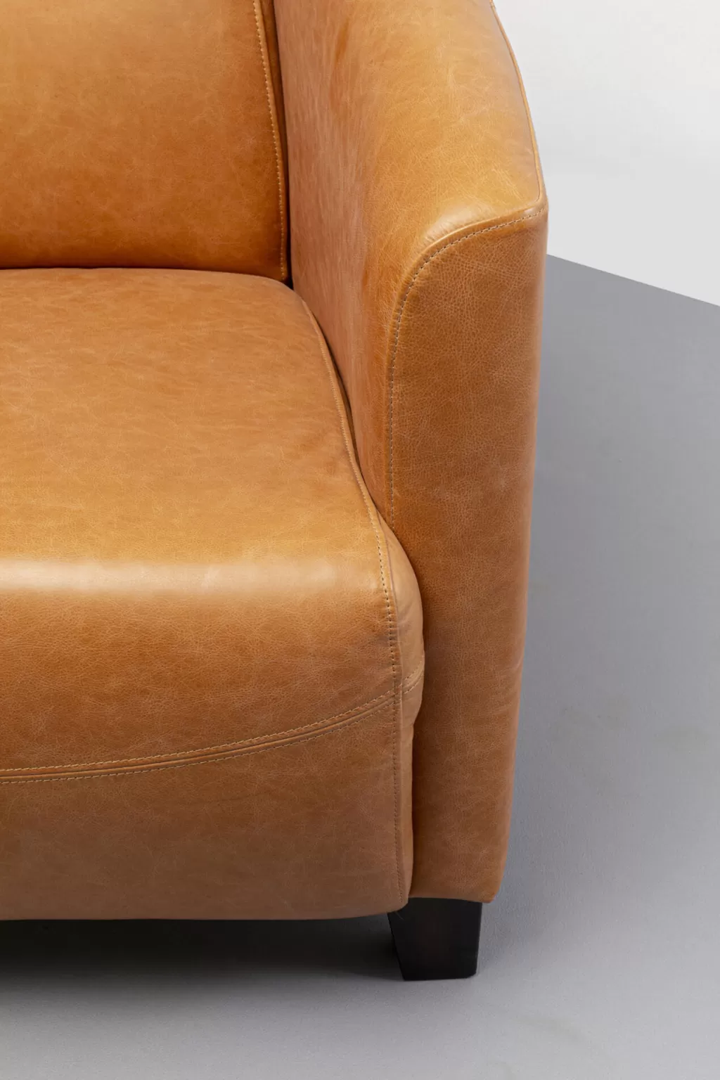 KARE Design - Fauteuil Relax Cigar Lounge en Cuir Brun Clair, Confort Style Lounge