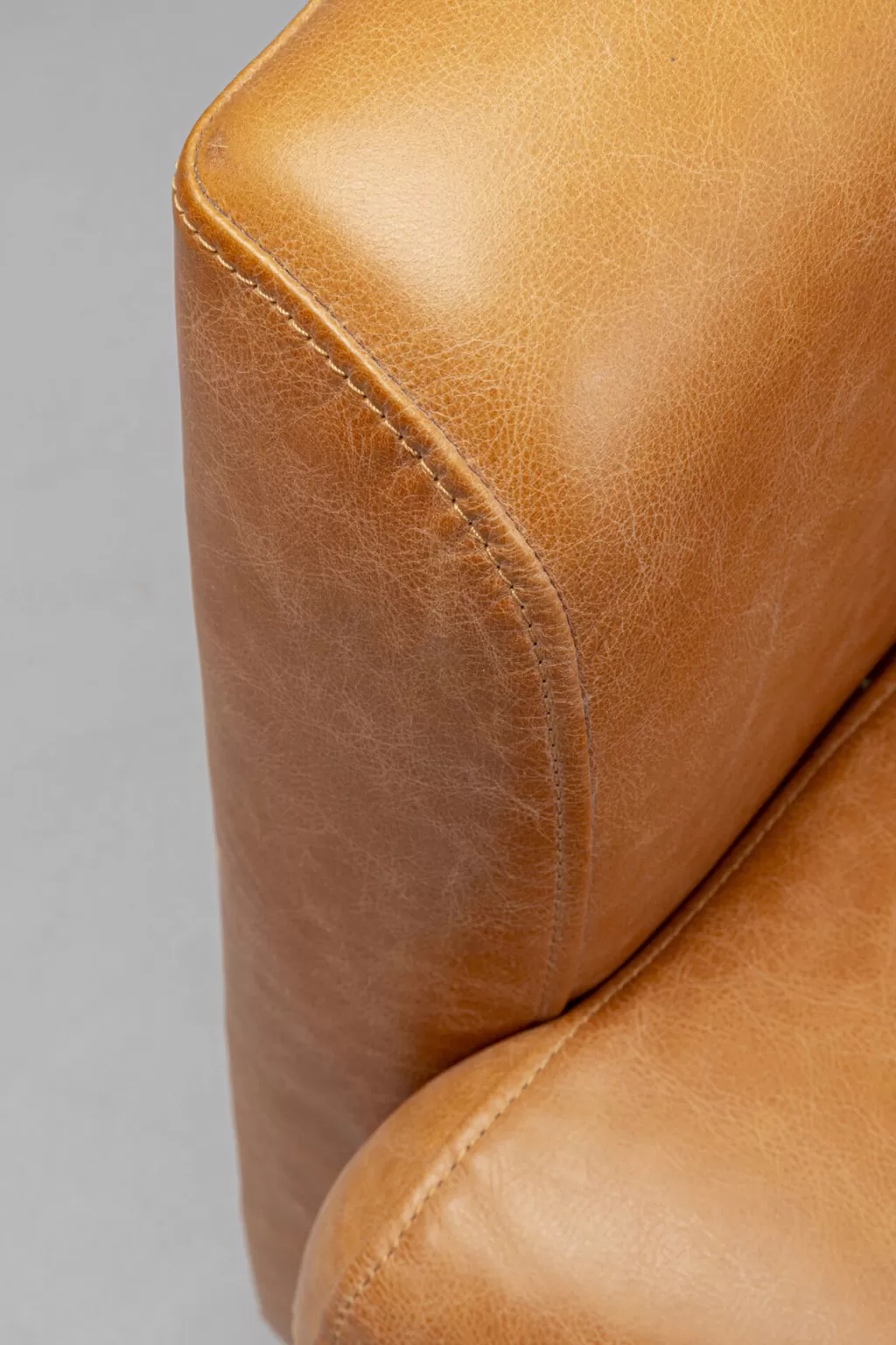 KARE Design - Fauteuil Relax Cigar Lounge en Cuir Brun Clair, Confort Style Lounge