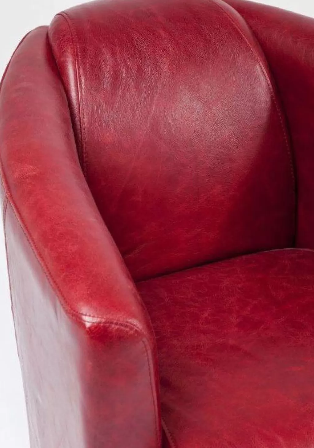 KARE Design - Fauteuil relax « Salon Fumeur » en Velours Rouge - Confort Premium & Design Élégant