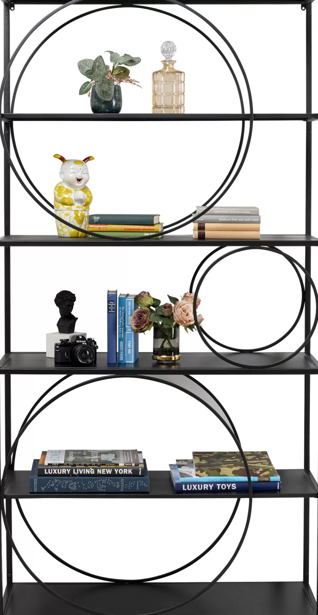 Étagère Design Circulaire KARE - Modèle Élégant en Noir, Dimensions 100 x 200 cm