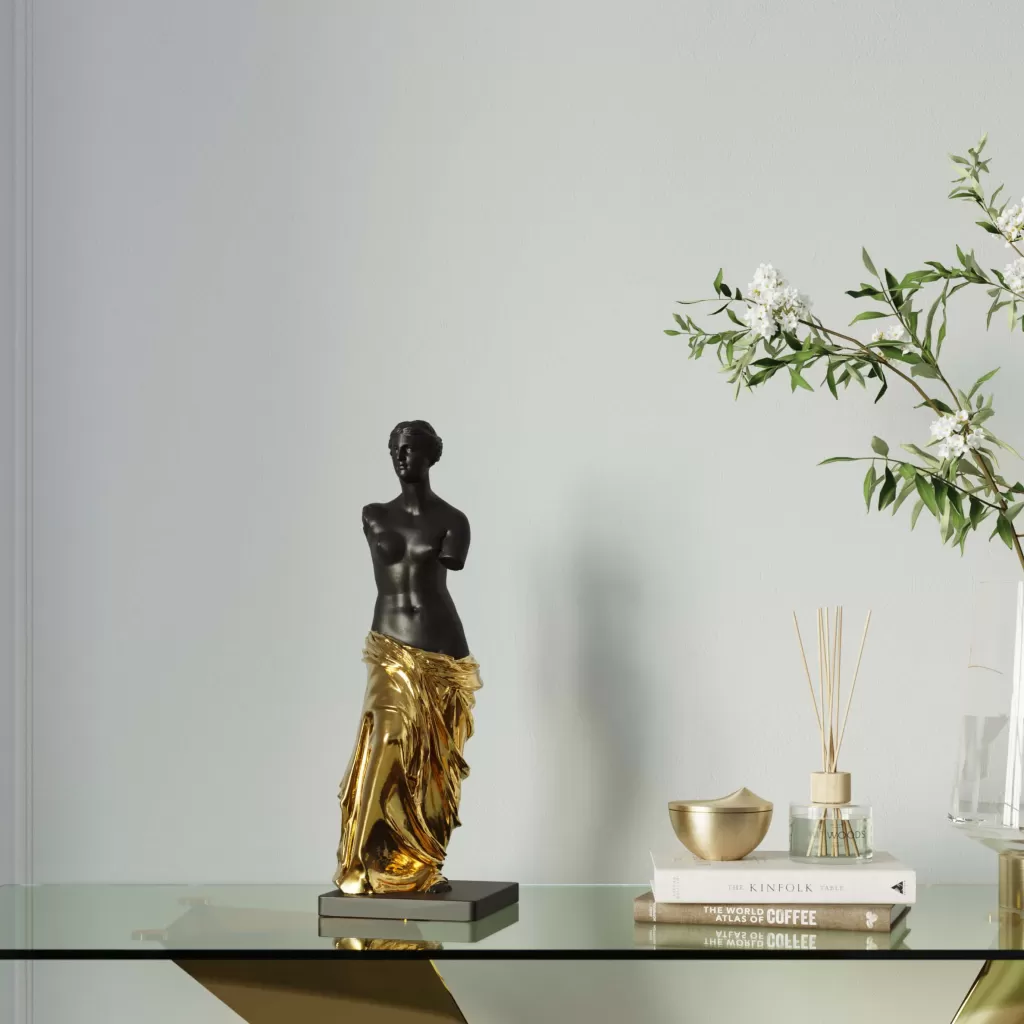 Élégant objet décoratif KARE Design - Beauté Classique en résine haute qualité (H. 48 cm) ; Décoration d'intérieur chic et intemporelle