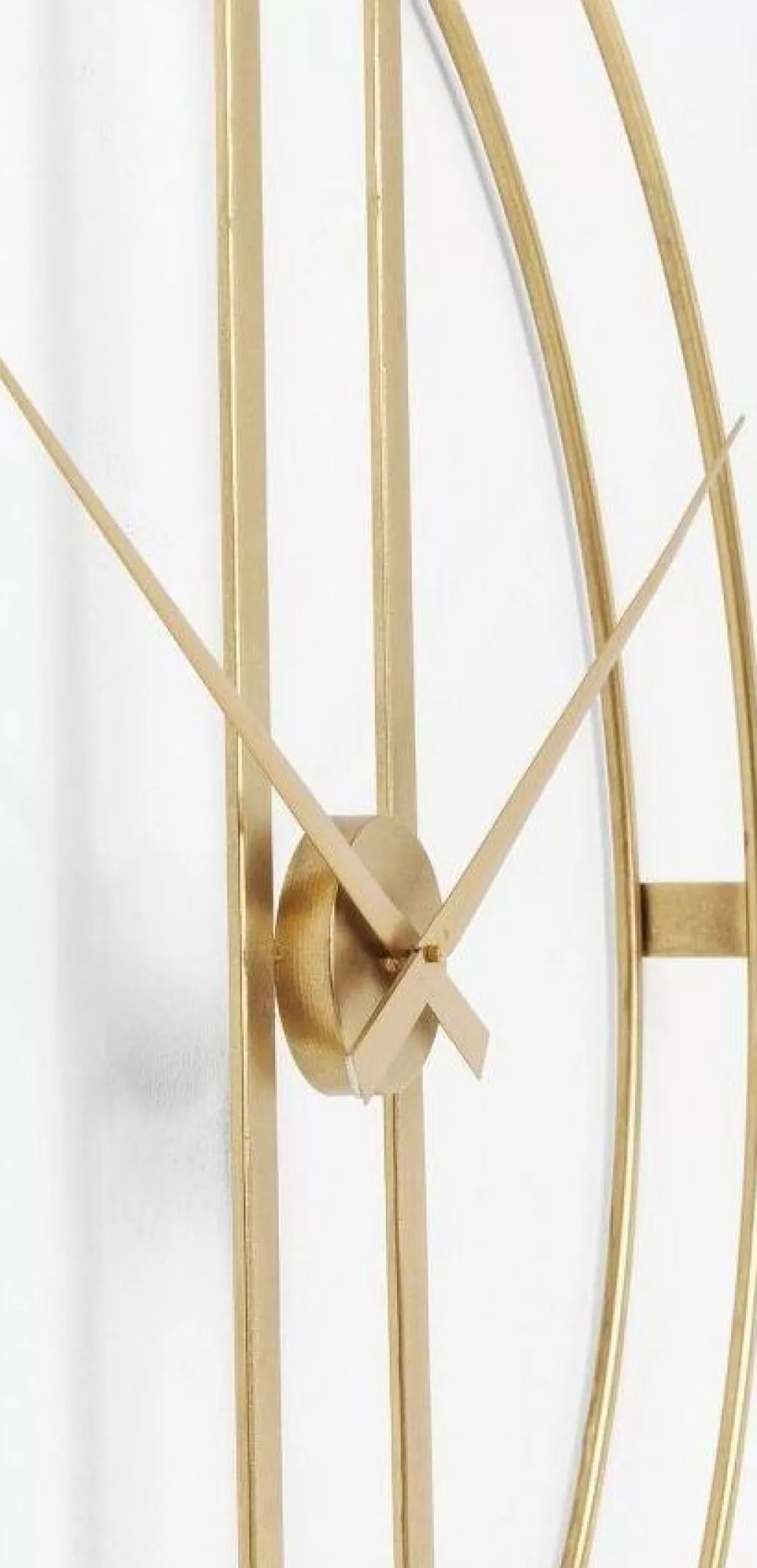 Horloge murale design Clip doré par KARE - Diamètre 107 cm
