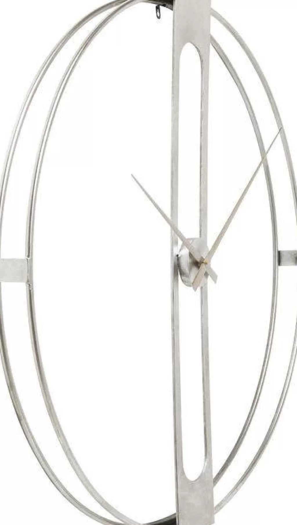 Horloge murale design Clip - Style contemporain en argent, diamètre 60 cm par KARE