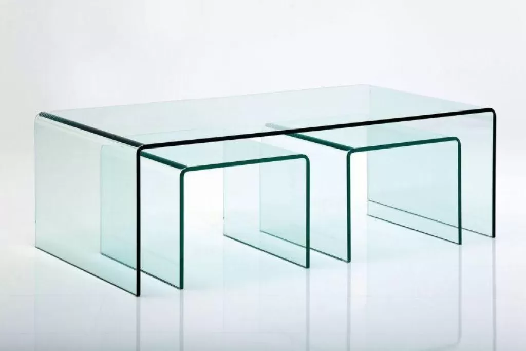 Table Basse Design Club par KARE - Ensemble Élégant de 3 Pièces, Finition Lumineuse