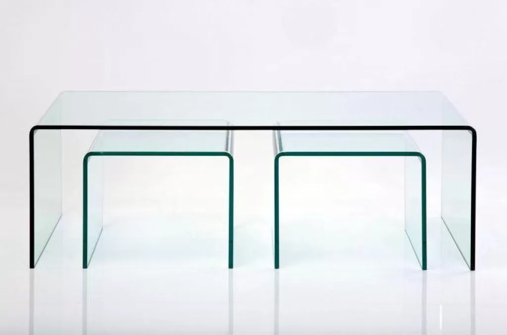 Table Basse Design Club par KARE - Ensemble Élégant de 3 Pièces, Finition Lumineuse
