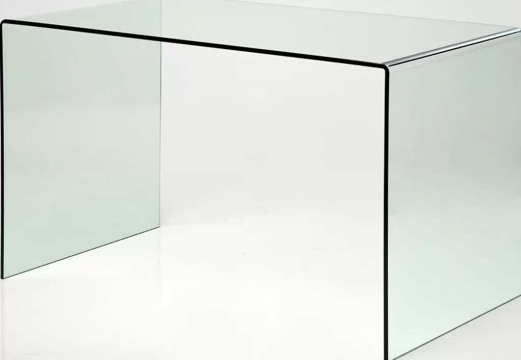 Bureau Design Club par KARE - Table de travail moderne en verre transparent, Dimensions généreuses 125 x 60 cm, Idéal pour espaces professionnels et créatifs
