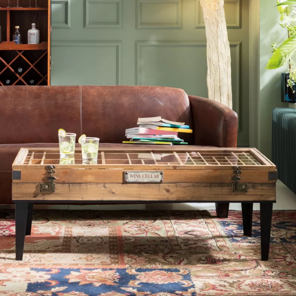Table Basse Design Élégante pour Salon - KARE Collector Nature 122x55cm | Pièce Maîtresse Bohème Chic