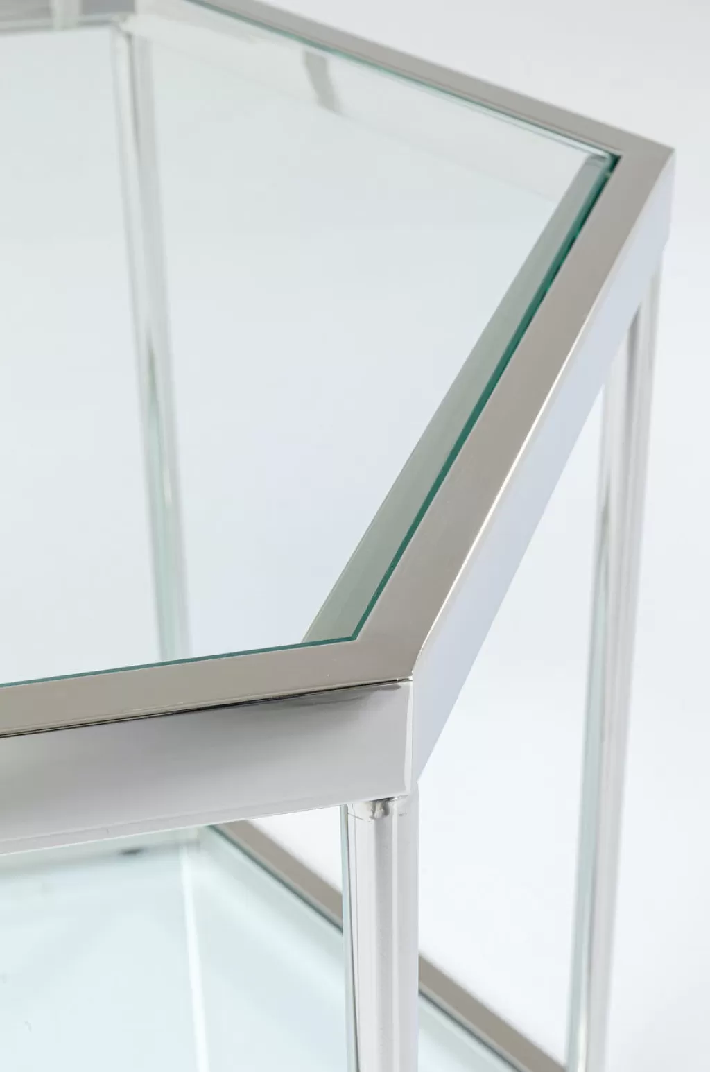 Table basse moderne Comb - Design scandinave argenté 45 cm par KARE, idéale pour décoration contemporaine