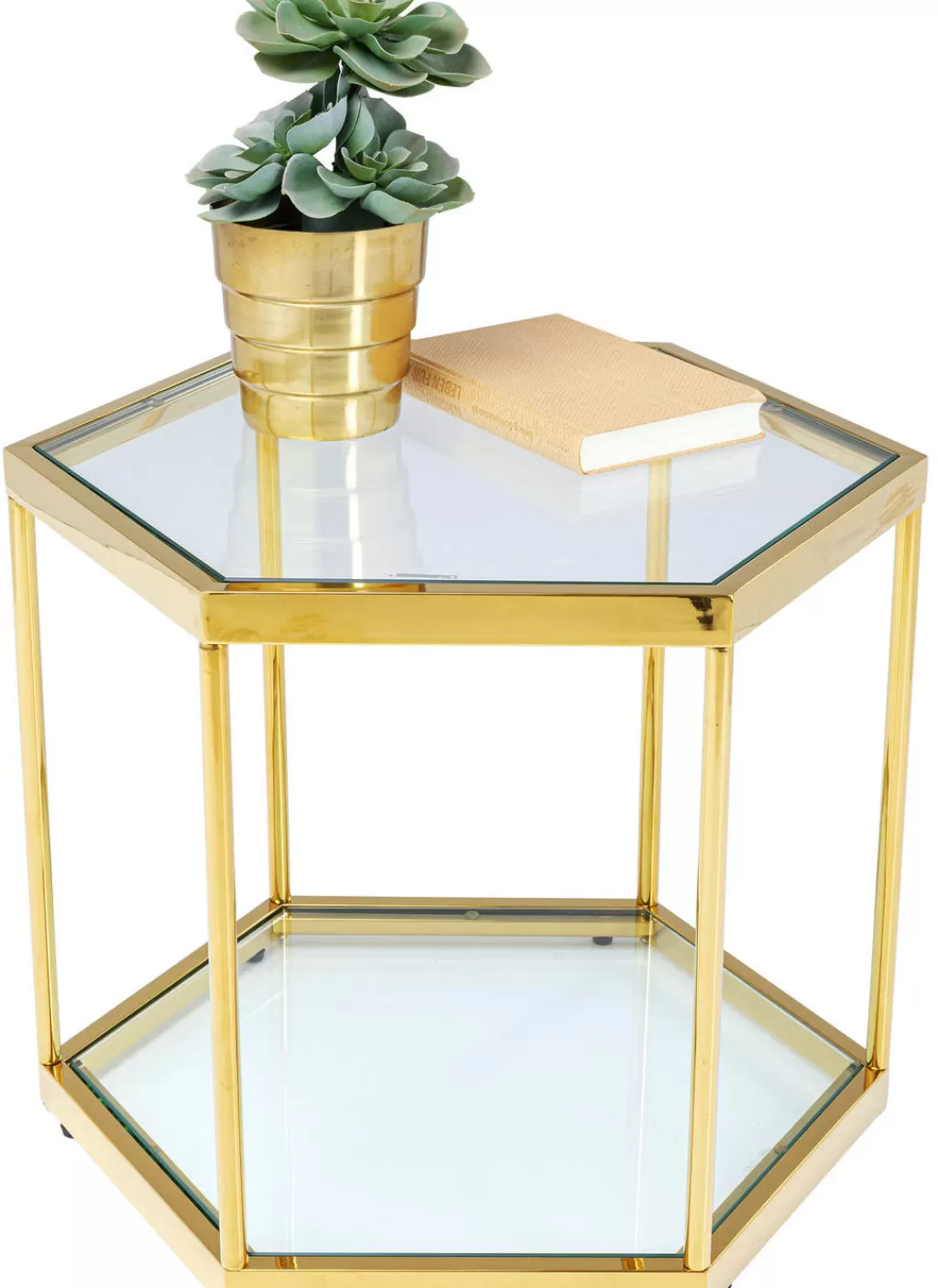 Table basse Comb design scandinave - Finition dorée Ø45cm - KARE Design pour un intérieur moderne