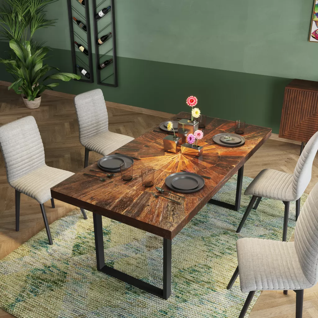 Table design Conley par KARE - Noir intense, format 180x90 cm