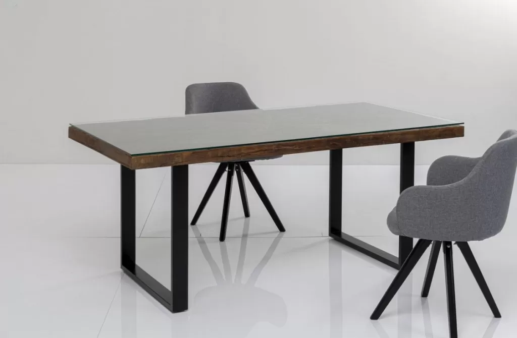 Table design Conley par KARE - Noir intense, format 180x90 cm