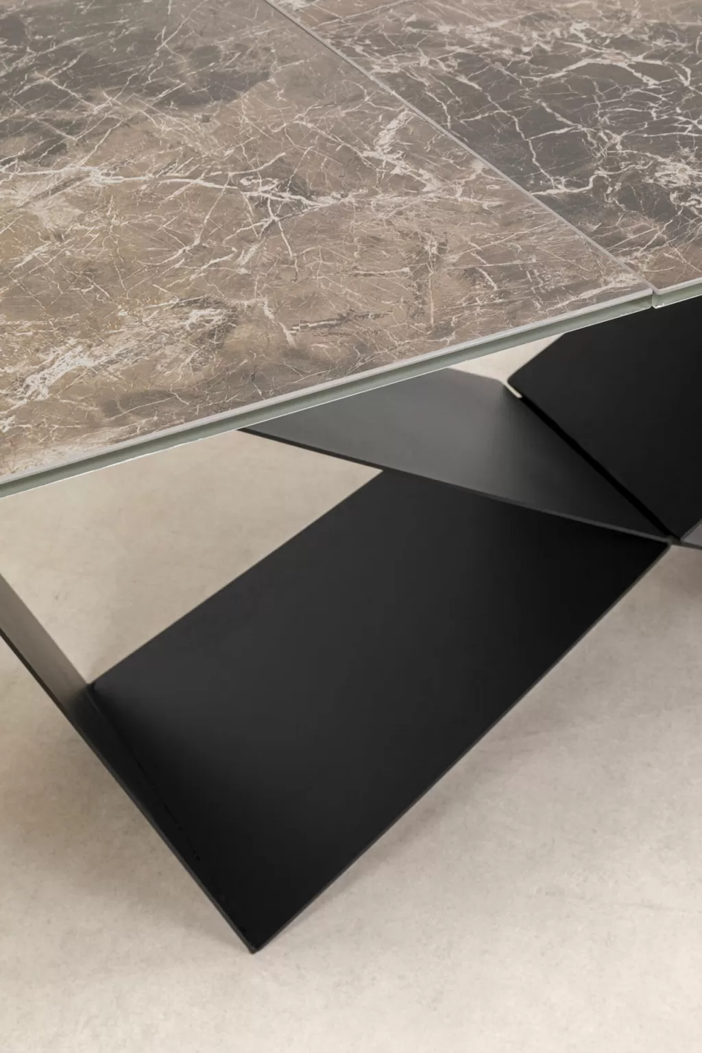 KARE Design - Table à manger extensible Connesso | Plateau en céramique design 200+60x100 cm | Modulable pour espaces modernes