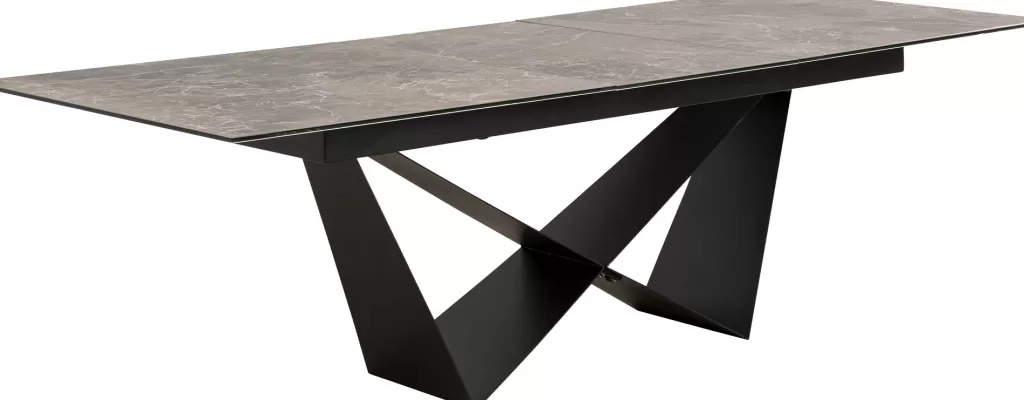 KARE Design - Table à manger extensible Connesso | Plateau en céramique design 200+60x100 cm | Modulable pour espaces modernes