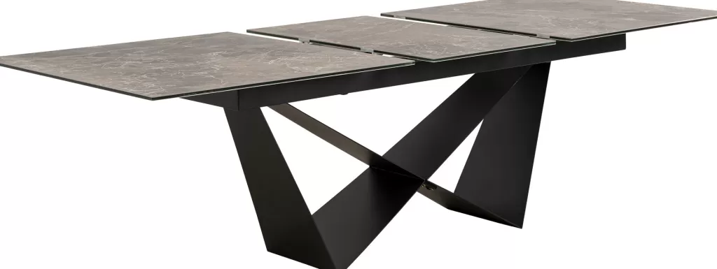KARE Design - Table à manger extensible Connesso | Plateau en céramique design 200+60x100 cm | Modulable pour espaces modernes