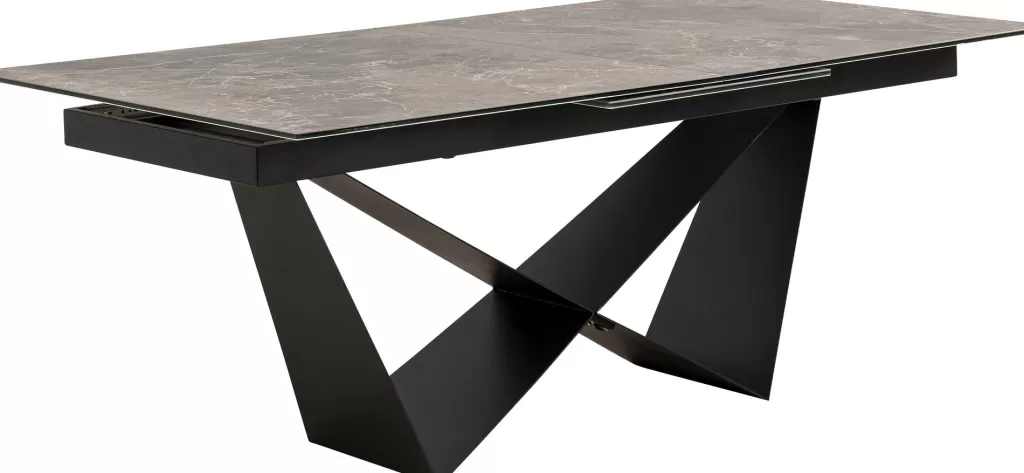 KARE Design - Table à manger extensible Connesso | Plateau en céramique design 200+60x100 cm | Modulable pour espaces modernes