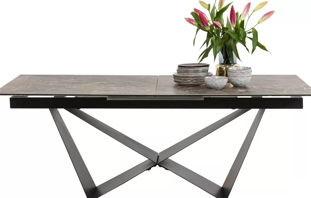 KARE Design - Table à manger extensible Connesso | Plateau en céramique design 200+60x100 cm | Modulable pour espaces modernes