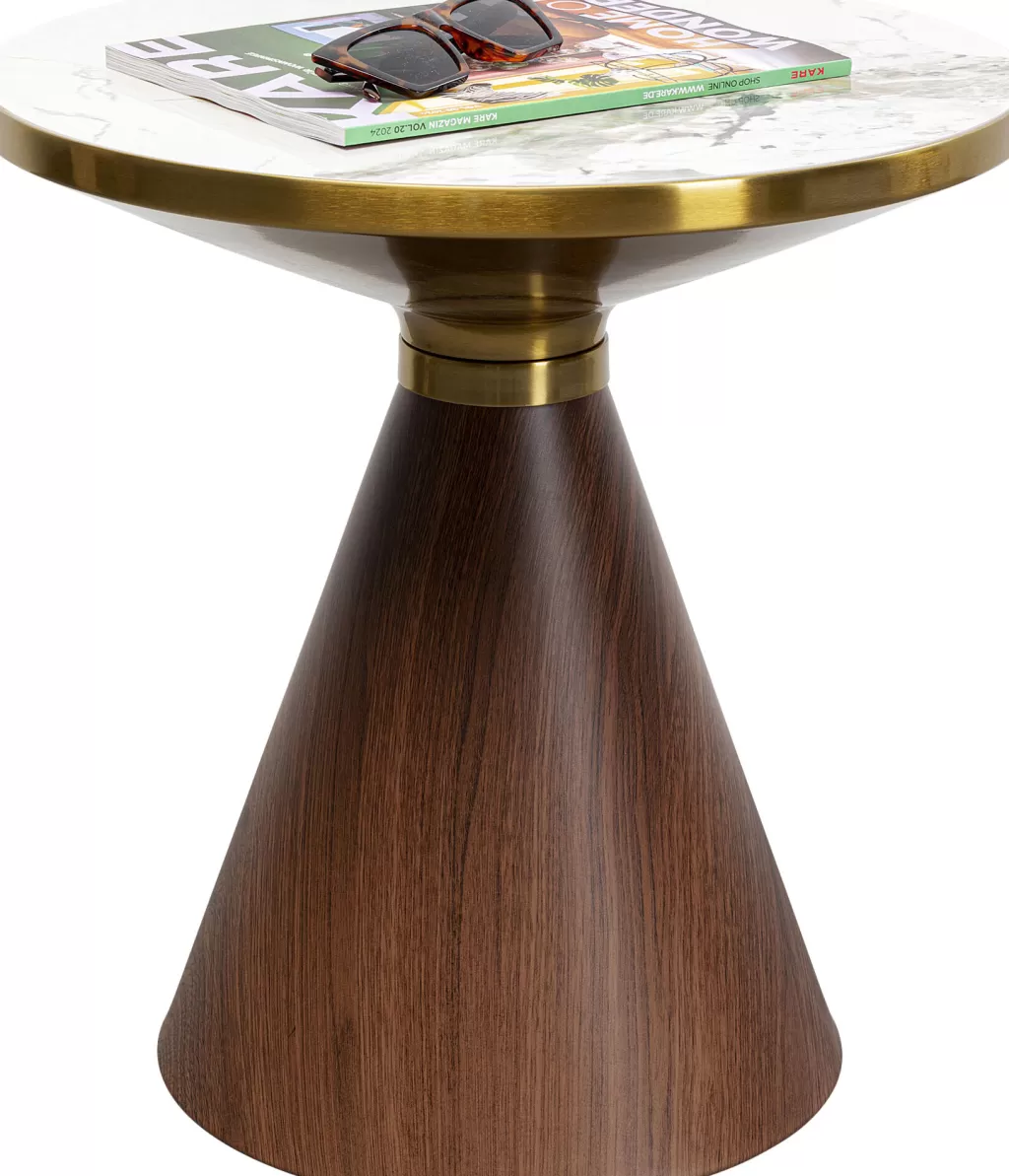 Table basse contemporaine Cono en céramique - Design épuré KARE - Diamètre 50 cm