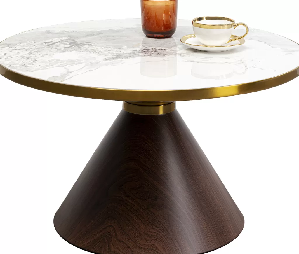 Table basse design Cono en céramique élégante - Diamètre 70 cm - Création exclusive KARE pour intérieurs modernes