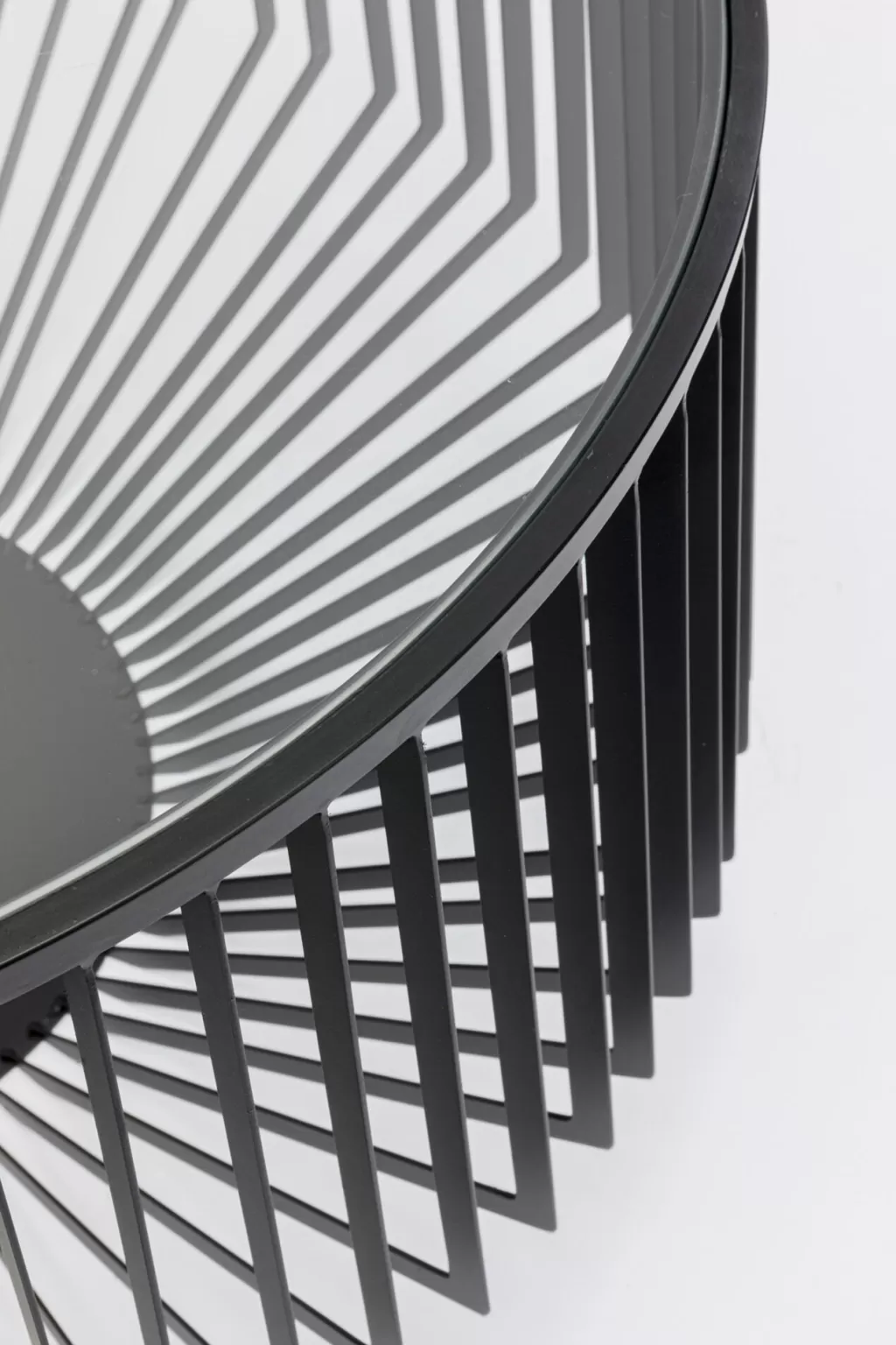 Table Basse Design Corinne par KARE - Noir Élégant pour Salon Contemporain (Diamètre 80 cm)