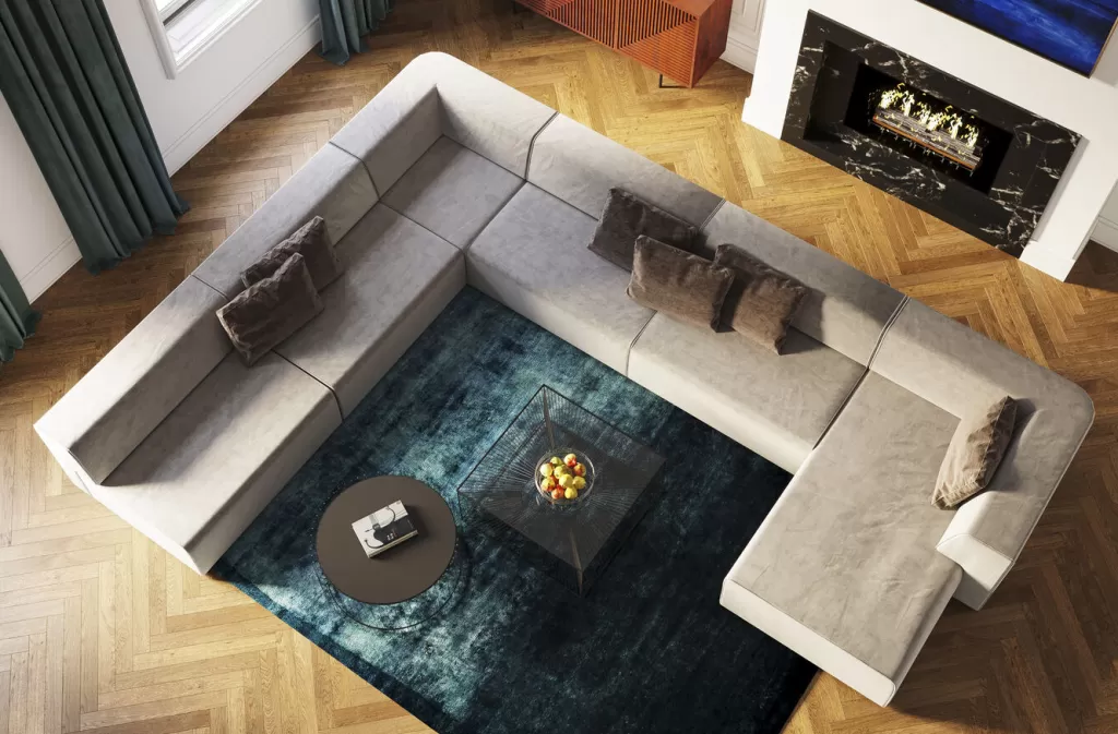 KARE Design - Tapis Ambiance Océanique Douillet 170x240 cm - Collection Matto