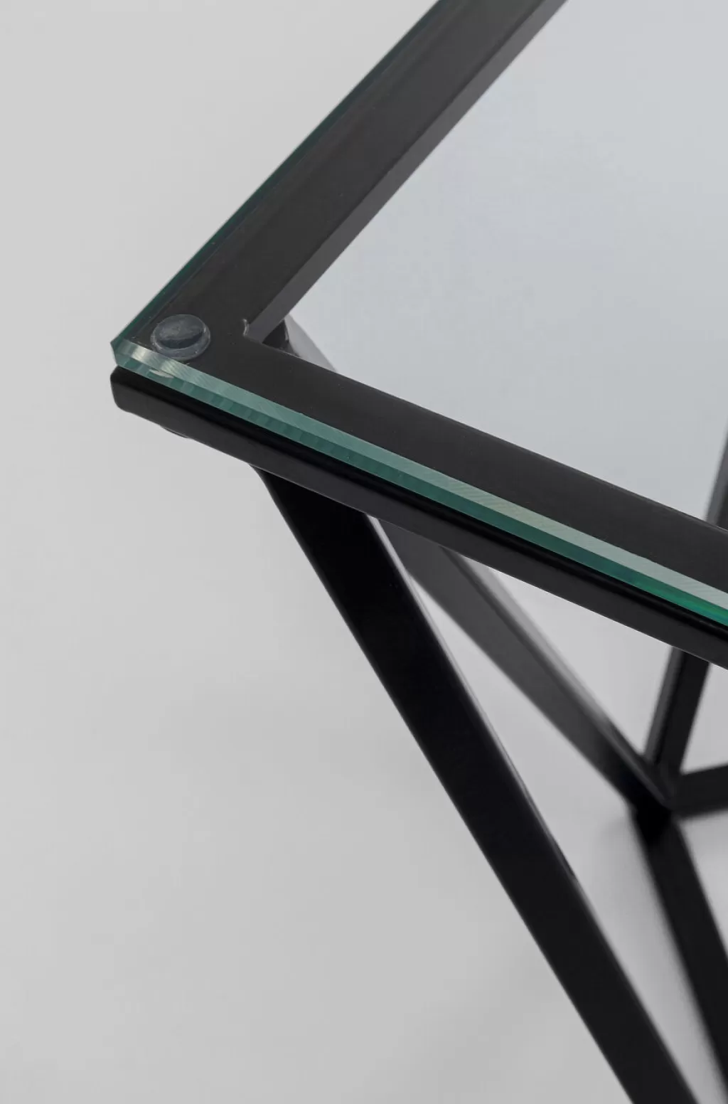 Table basse Cristallo design moderne - Noir anthracite 50 x 50 cm - KARE Collection pour intérieur contemporain