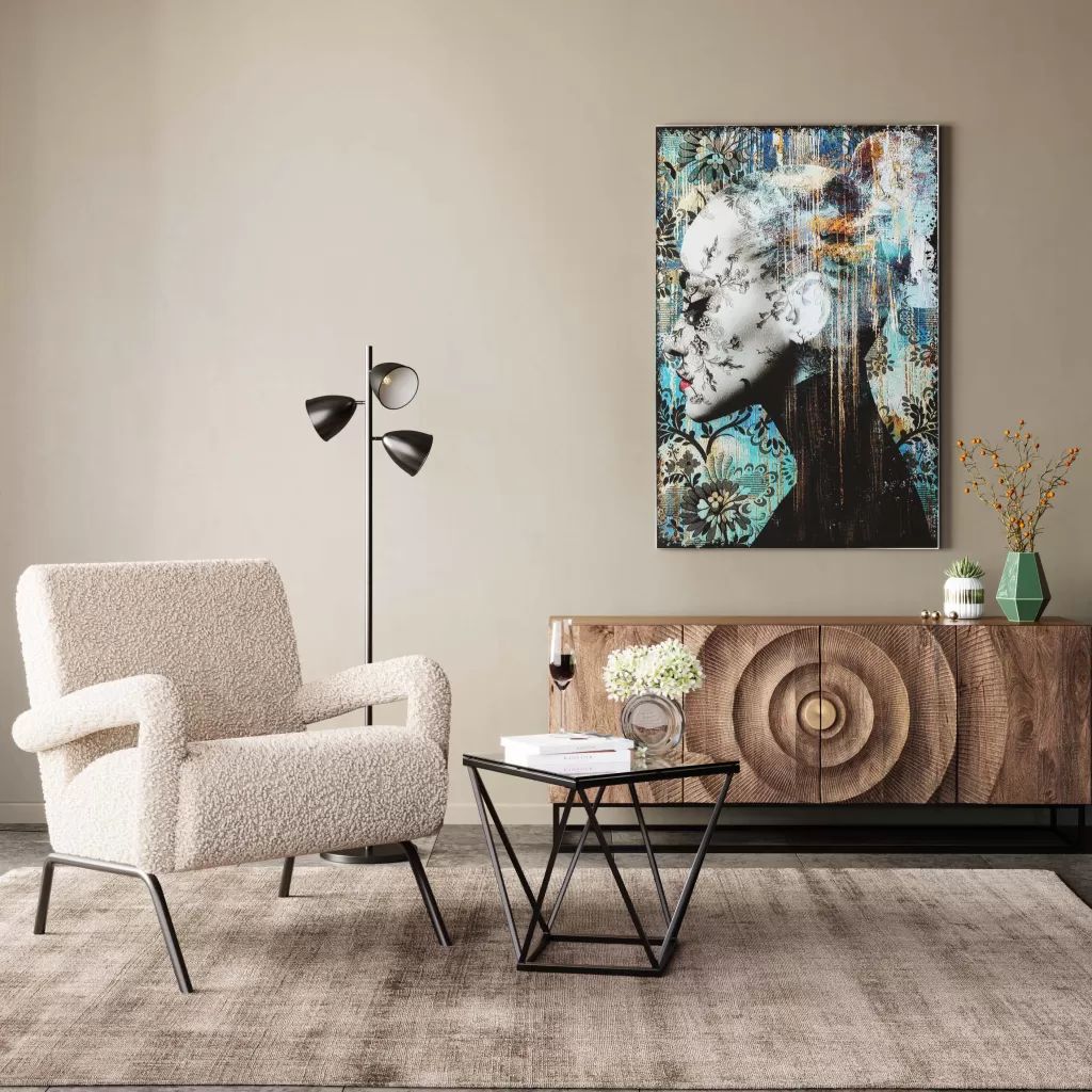 Table basse Cristallo design moderne - Noir anthracite 50 x 50 cm - KARE Collection pour intérieur contemporain