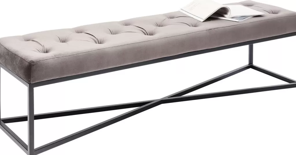 Canapé design crossover gris anthracite et noir - 150 x 40 cm - Création KARE by Penkit pour un intérieur moderne à ligne épurée