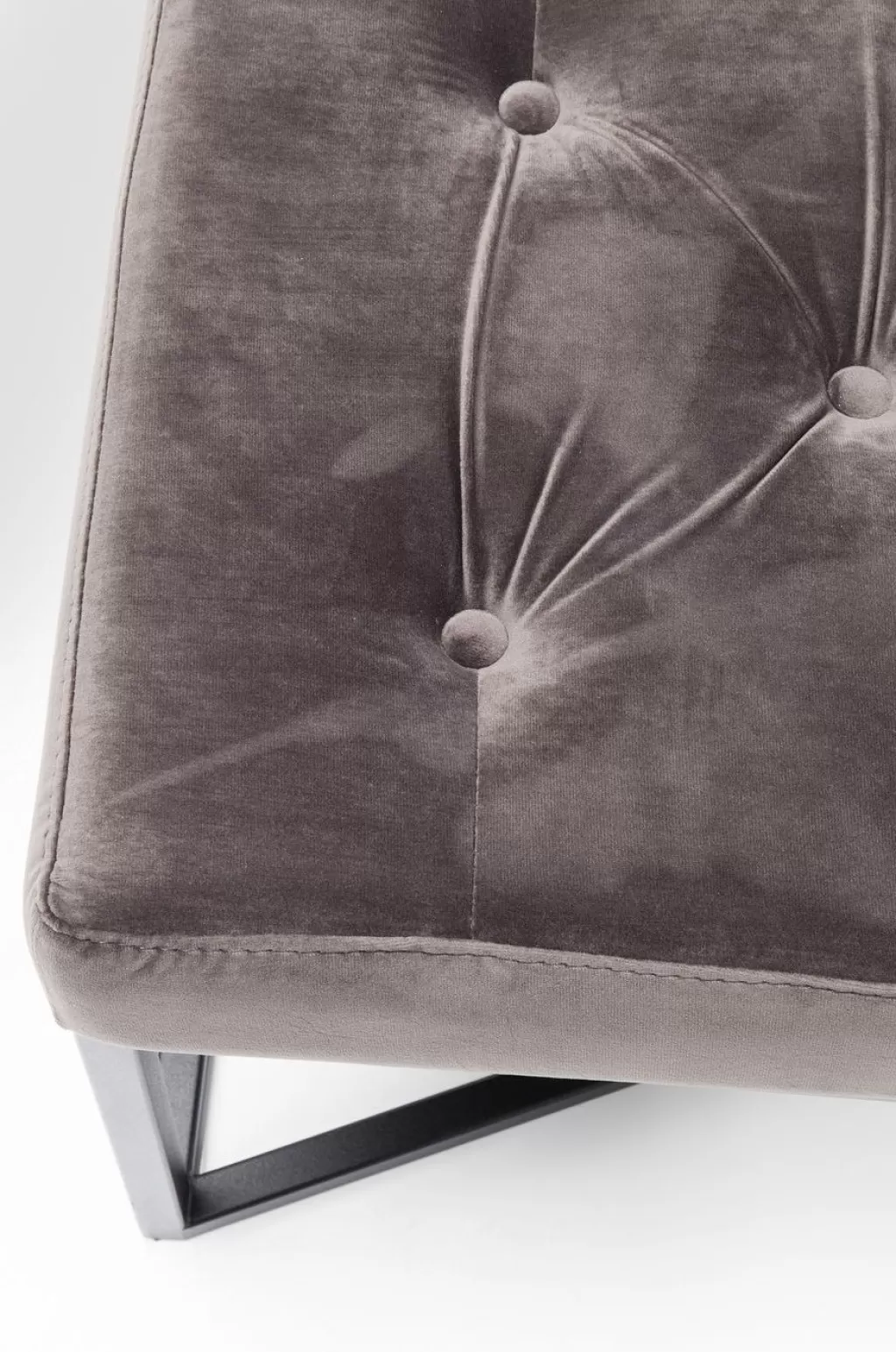 Canapé design crossover gris anthracite et noir - 150 x 40 cm - Création KARE by Penkit pour un intérieur moderne à ligne épurée