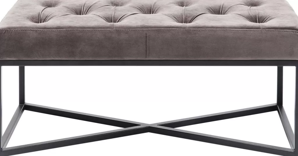Tabouret polyvalent design scandinave - Teinte gris anthracite et noir mat - Dimensions 90×40 cm - Collection crossover KARE Design