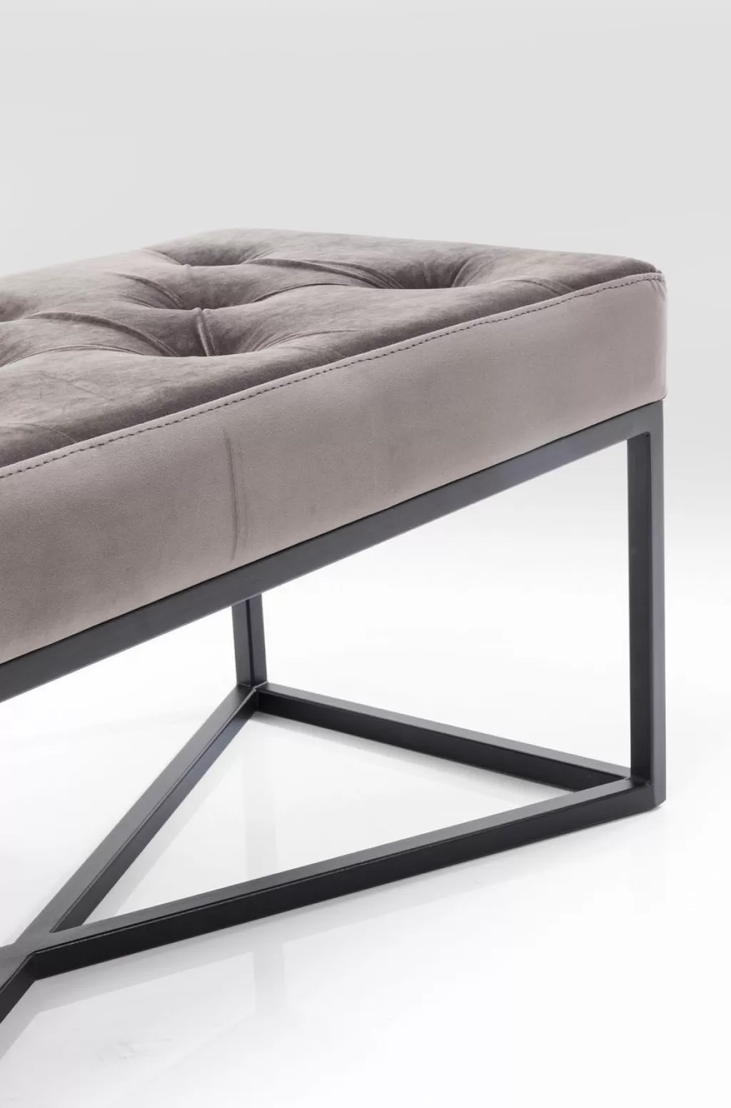 Tabouret polyvalent design scandinave - Teinte gris anthracite et noir mat - Dimensions 90×40 cm - Collection crossover KARE Design