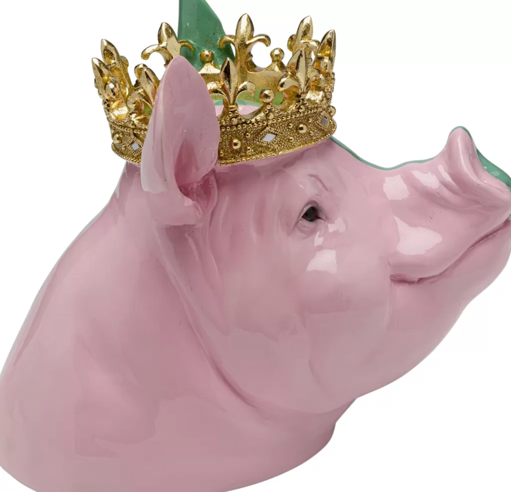 Figurine Décorative Cochon Royal Couronné – Collection KARE Design – 28 cm