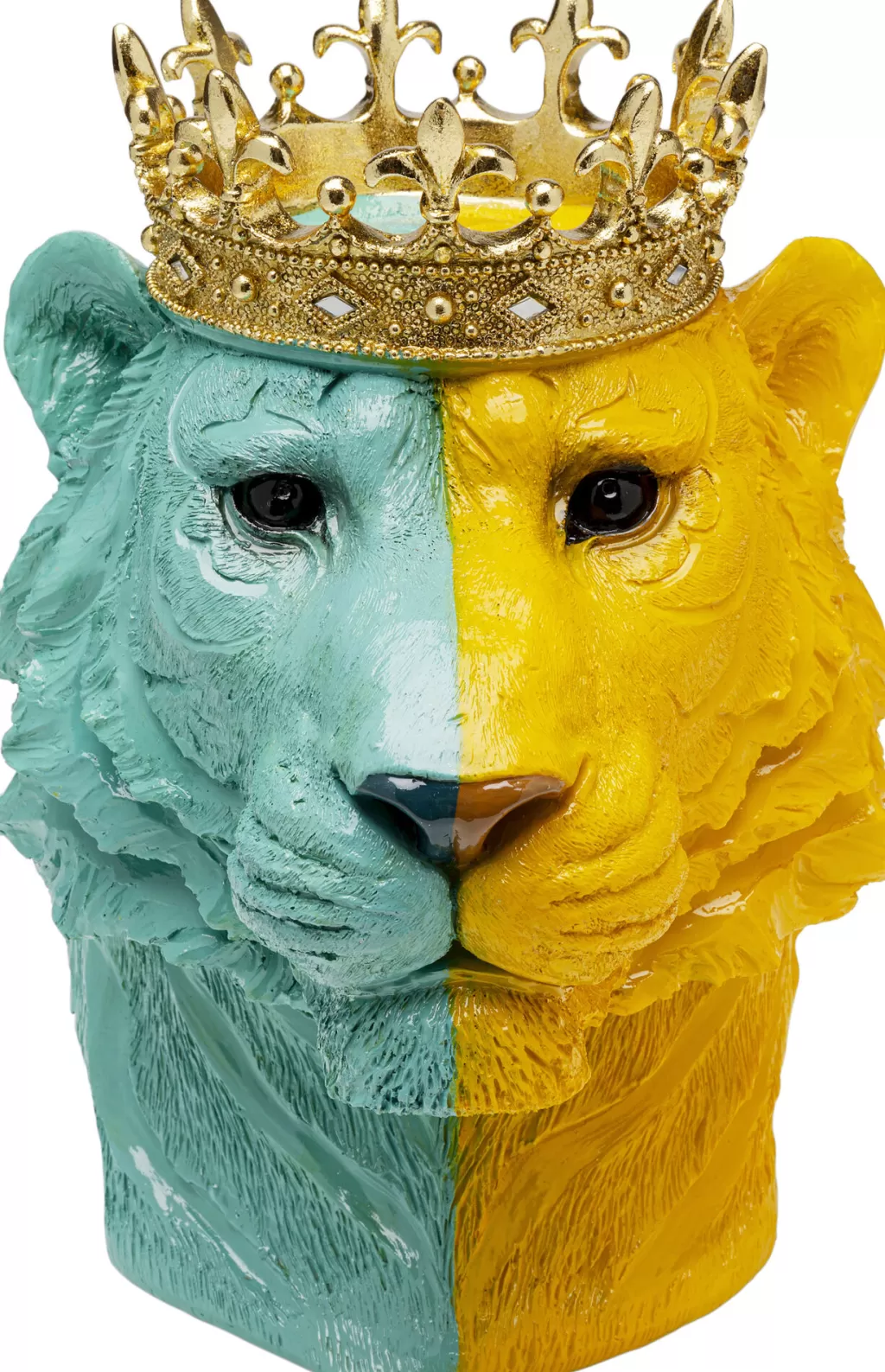KARE Design - Tigre Couronné Royal, Sculpture Élégante en Résine - Décor d'Intérieur Majestueux - 33 cm