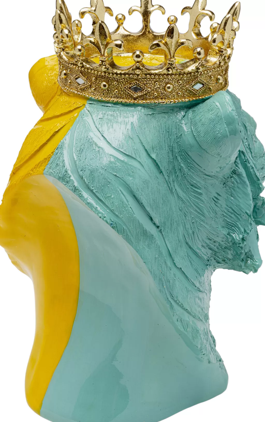 KARE Design - Tigre Couronné Royal, Sculpture Élégante en Résine - Décor d'Intérieur Majestueux - 33 cm