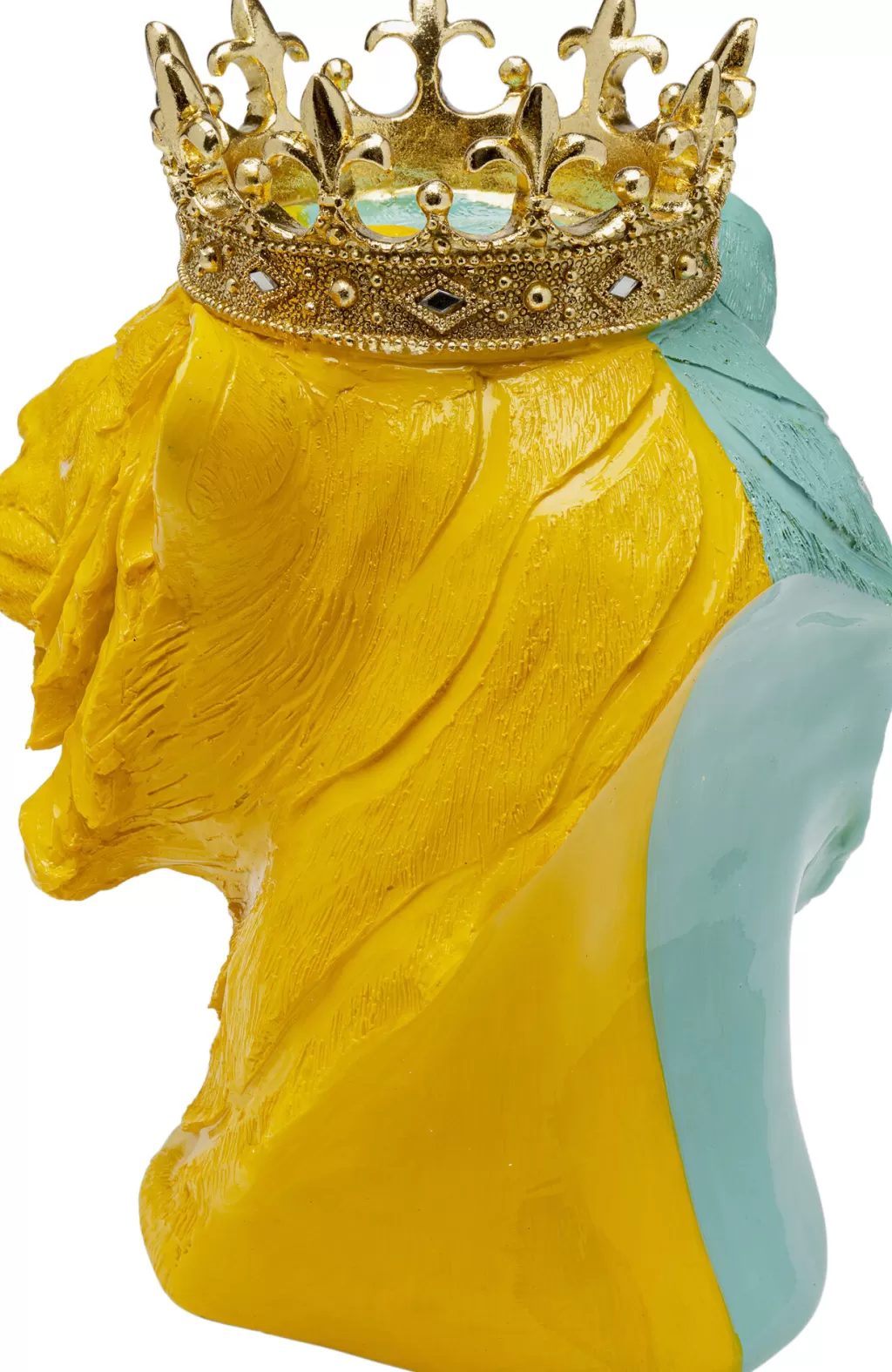 KARE Design - Tigre Couronné Royal, Sculpture Élégante en Résine - Décor d'Intérieur Majestueux - 33 cm