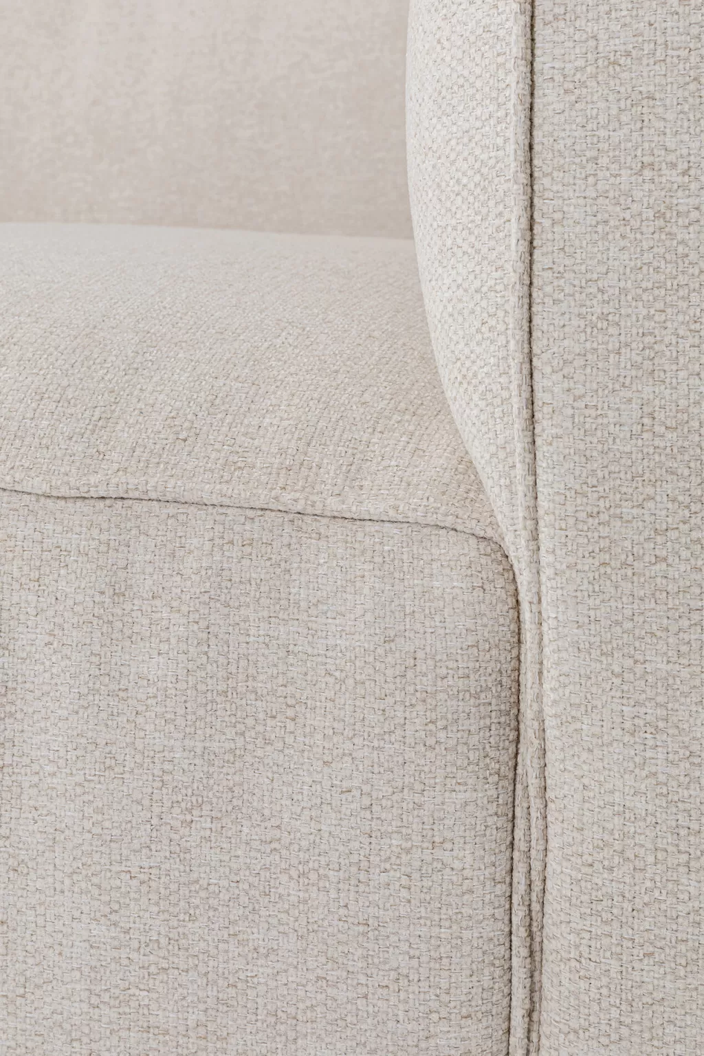 Canapé d'angle Cubetto design KARE - 3 places contemporain en tissu crème, longueur 220 cm