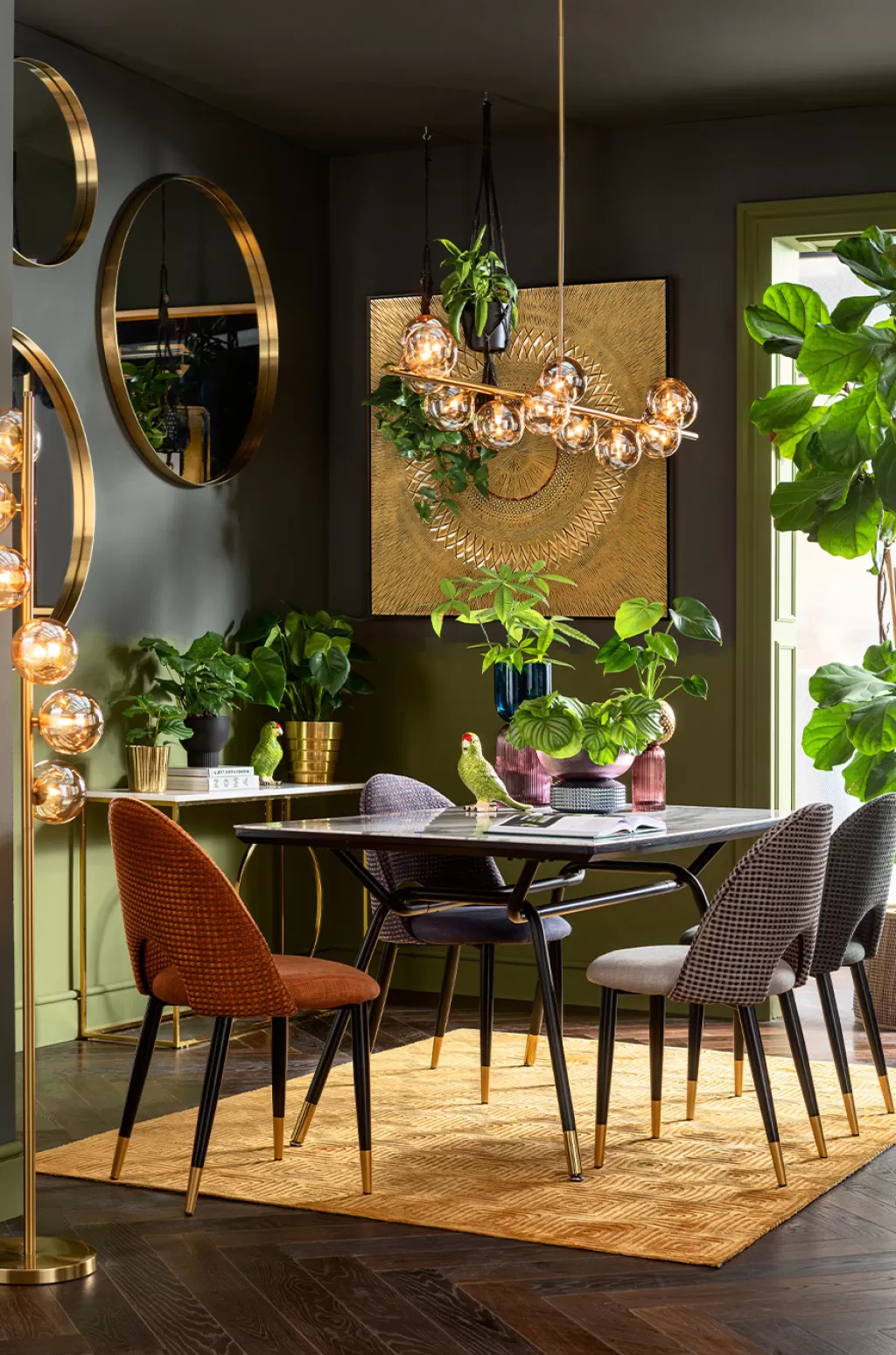Miroir Circulaire Élégant en Laiton par KARE Design - Courbe Moderne, Diamètre 100 cm