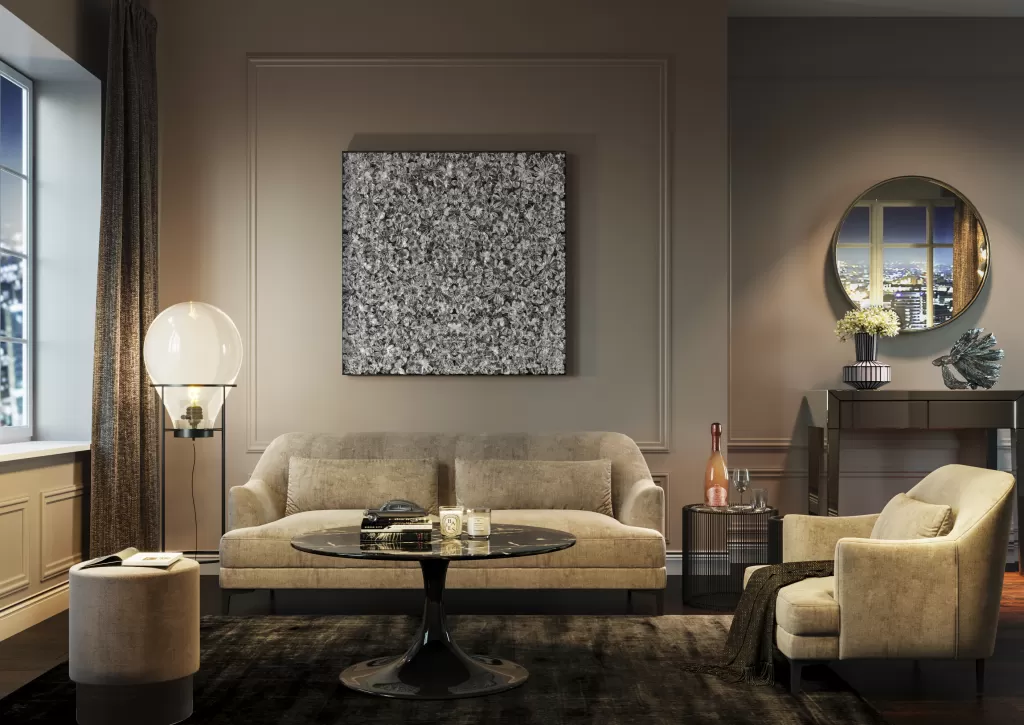 Miroir Murale Design Élégant aux Lignes Courbes - Cadre Métallique Haut de Gamme - Diamètre 100 cm - Style Contemporain de la Marque KARE pour une Décoration Murale Moderne