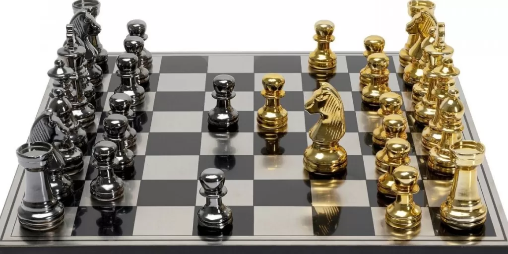 Échiquier Décoratif Moderne KARE Design - Jeu d'Échecs Style Deco 60 cm x 60 cm - Pièce de Collection pour Intérieur Contemporain