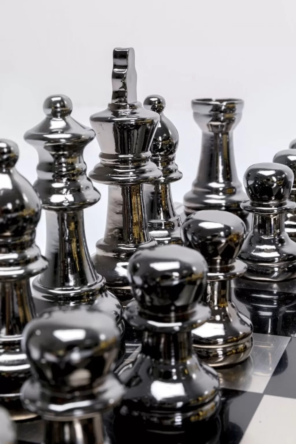 Échiquier Décoratif Moderne KARE Design - Jeu d'Échecs Style Deco 60 cm x 60 cm - Pièce de Collection pour Intérieur Contemporain