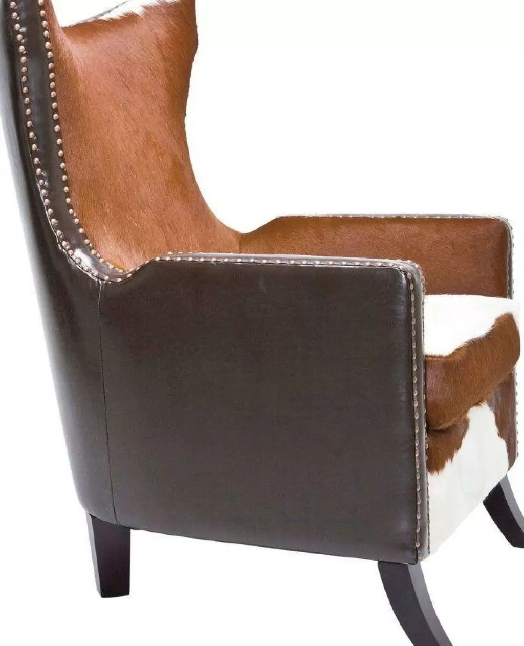Canapé d'appoint Denver en cuir véritable - Design scandinave élégant par KARE  
(Modèle inspiré des troupeaux de bovins pour une ambiance ranch contemporaine)
