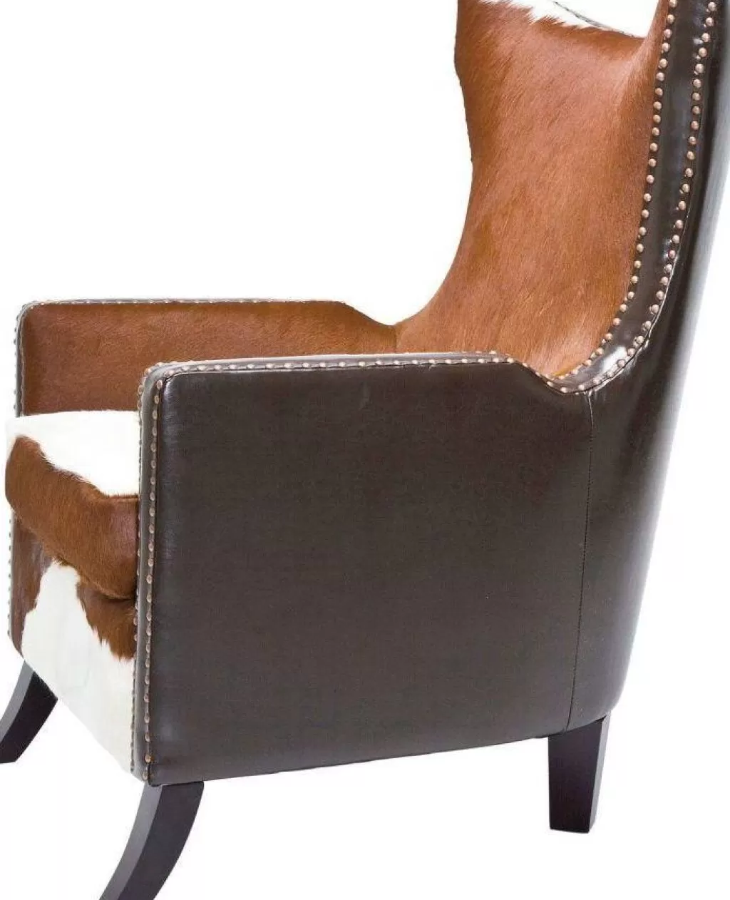 Canapé d'appoint Denver en cuir véritable - Design scandinave élégant par KARE  
(Modèle inspiré des troupeaux de bovins pour une ambiance ranch contemporaine)
